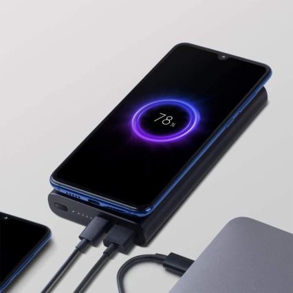 Xiaomi Mi Power Bank z brezžičnim polnjenjem 10000 mAh črn