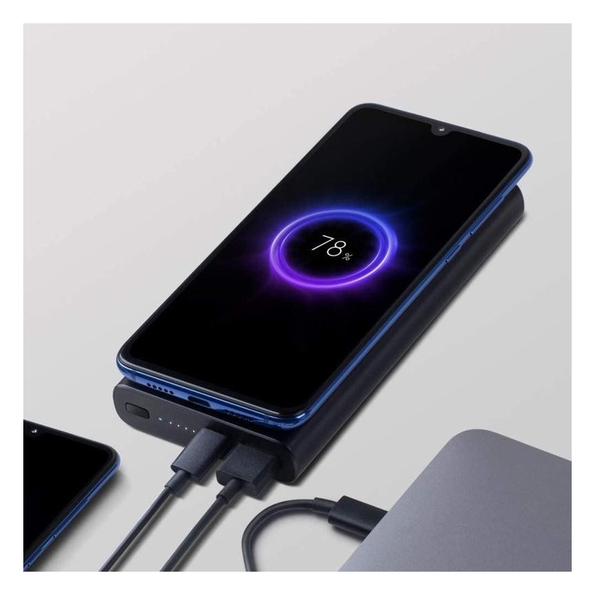 Xiaomi Mi Power Bank z brezžičnim polnjenjem 10000 mAh črn