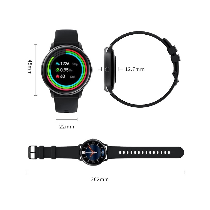 Xiaomi - Pametna ura IMILAB Bluetooth KW66 IP68 črna