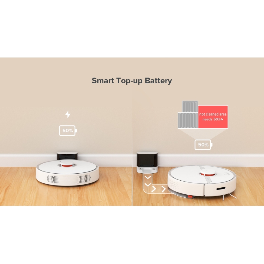 Xiaomi - Pametni robotski sesalnik ROBOROCK S6 Pure 58W Wi-Fi bel