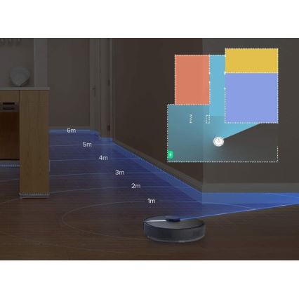 Xiaomi Pametni robotski sesalnik S6 Pure 58W Wi-Fi črn
