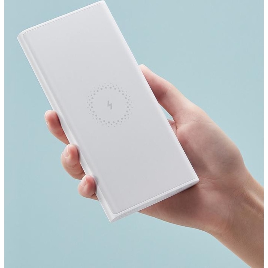Xiaomi - Power Bank z brezžičnim polnjenjem 10000 mAh bel