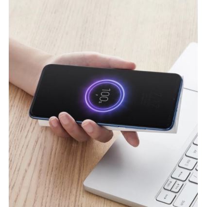 Xiaomi - Power Bank z brezžičnim polnjenjem 10000 mAh bel