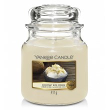 Yankee Candle - Dišeča sveča COCONUT RICE CREAM medium 411g 65-75 ur