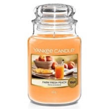 Yankee Candle - Dišeča sveča FARM FRESH PEACH big 623g 110-150 ur