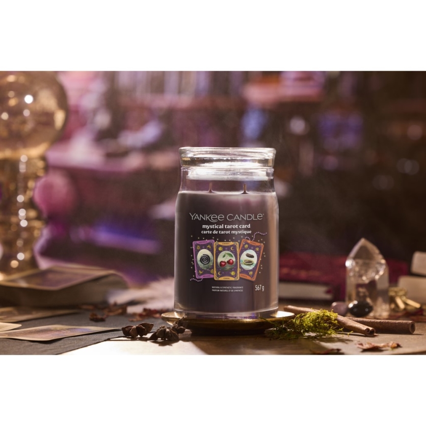Yankee Candle - Dišeča sveča MYSTICAL TAROT CARD velika 567 g 60-90 ur.