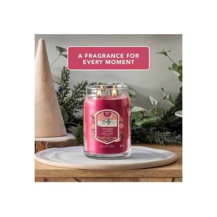 Yankee Candle - Dišeča sveča SANTA ON SKIS velika 567 g 60-90 ur.