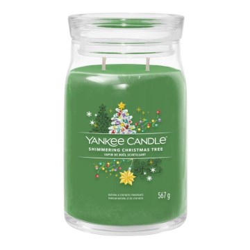 Yankee Candle - Dišeča sveča SHIMMERING CHRISTMAS TREE velika 567g 60-90 ur.