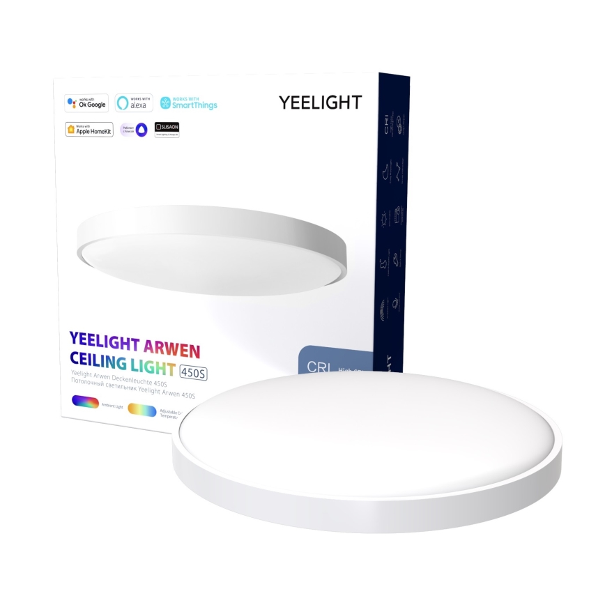 Yeelight - LED RGB Zatemnitvena stropna svetilka ARWEN 450S LED/50W/230V CRI 90 + Daljinski upravljalnik Wi-Fi/BT