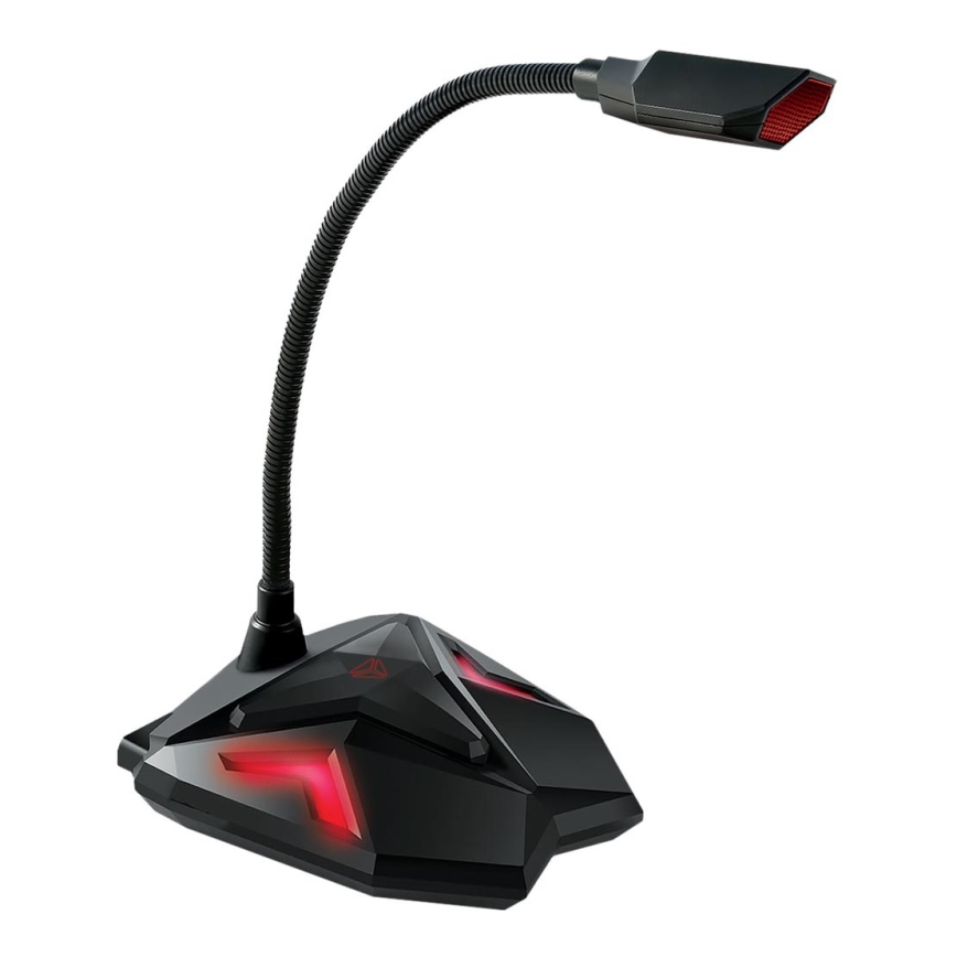 Yenkee - LED Gaming USB mikrofon 5V črna/rdeča