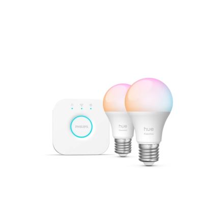 Osnovni komplet Philips Hue White And Color Ambiance Essential 2xE27/8W/230V 2200-6500K + Hue bridge