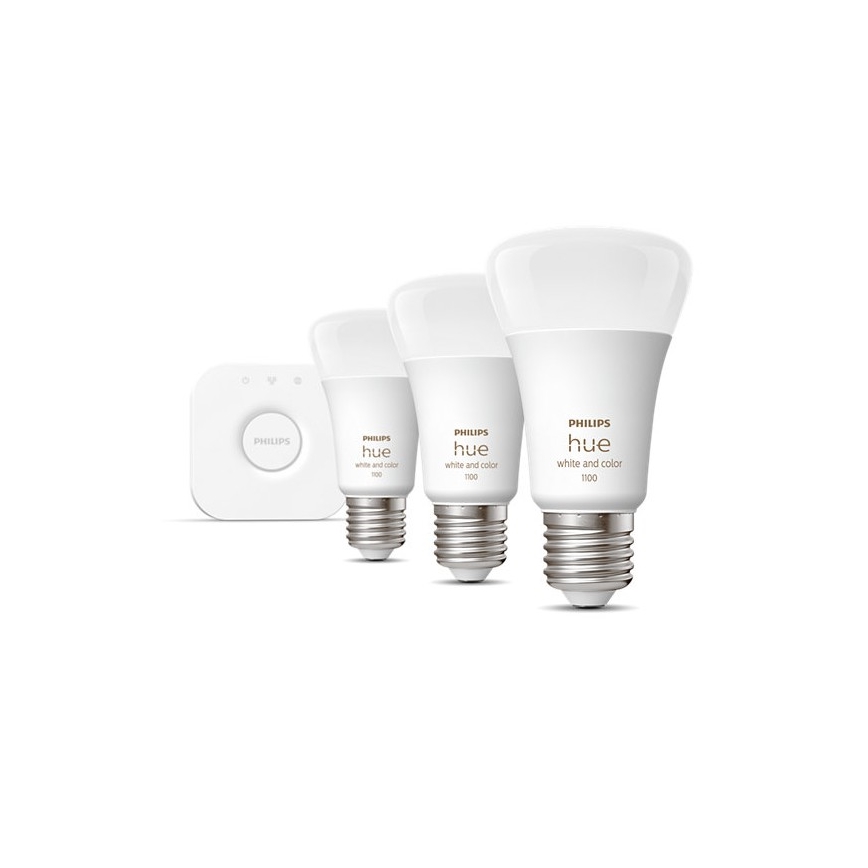 Začetni komplet Philips Hue WHITE AND COLOR AMBIANCE 3xE27/9W/230V 2000-6500K + povezovalna naprava