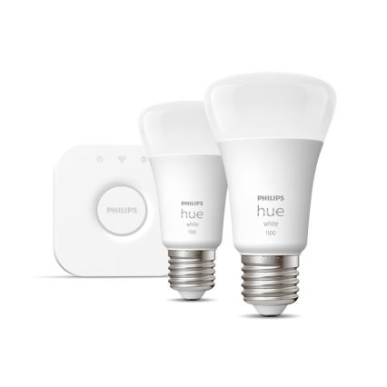 Začetni paket Philips Hue WHITE 2xE27/9,5W 2700K + Hue Bridge