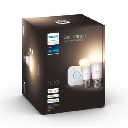 Začetni paket Philips Hue WHITE 2xE27/9,5W 2700K + Hue Bridge