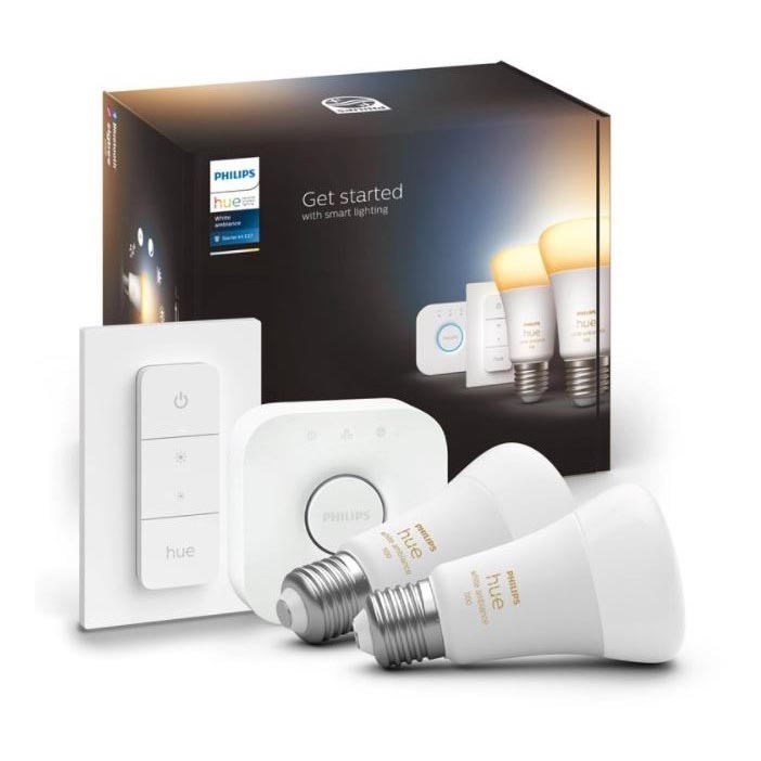 Začetni paket Philips Hue WHITE AMBIANCE 2xE27/8W/230V + povezovalna naprava