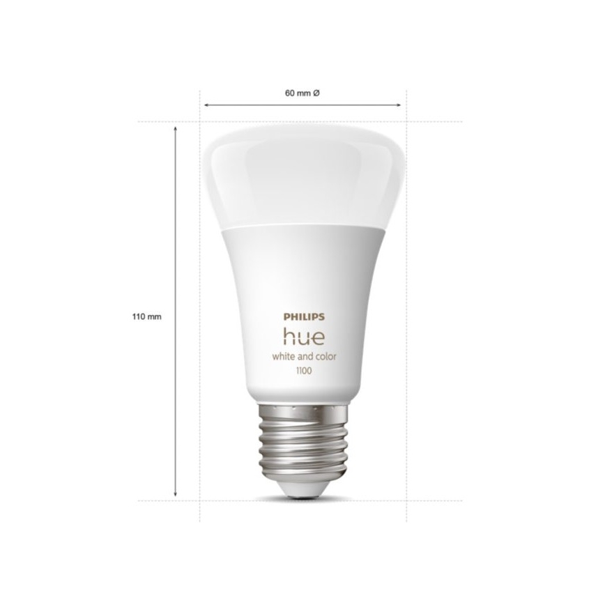 Začetni set Philips Hue WHITE AND COLOR AMBIANCE 3xE27/9W 2000-6500K + povezovalna naprava