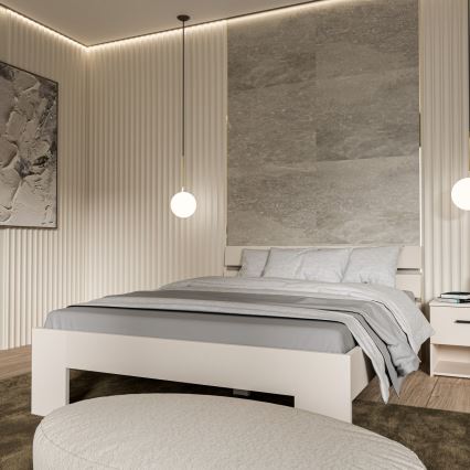 Zakonska postelja PIROA 160x200 cm bež