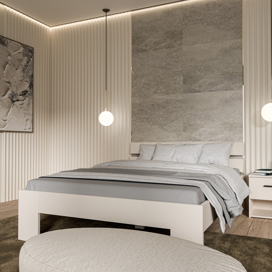 Zakonska postelja PIROA 160x200 cm bež