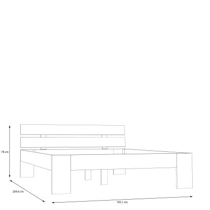 Zakonska postelja PIROA 160x200 cm bež