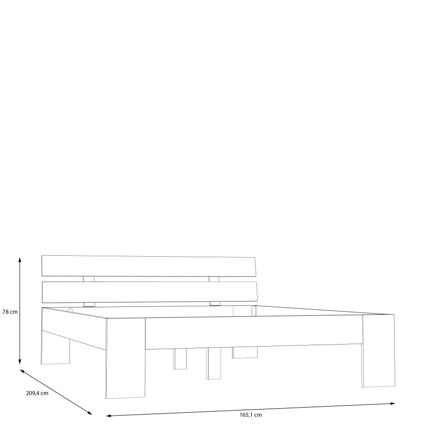 Zakonska postelja PIROA 160x200 cm bež