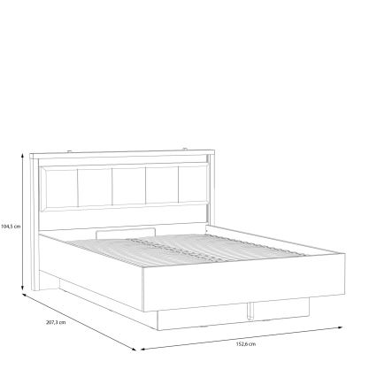 Zakonska postelja s prostorom za shranjevanje OREN 140x200 cm rjava/črna