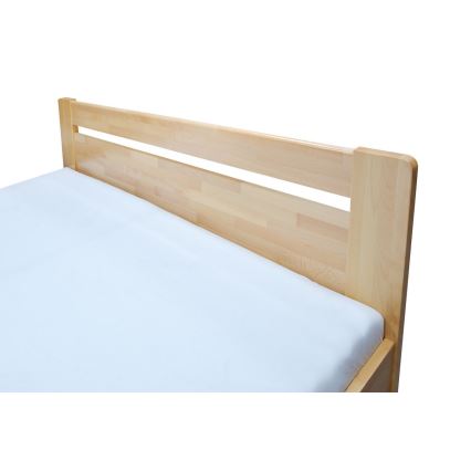 Zakonska postelja z letvičastim dnom postelje in prostorom za shranjevanje iz masivnega lesa AMARA 180x200 cm bukev