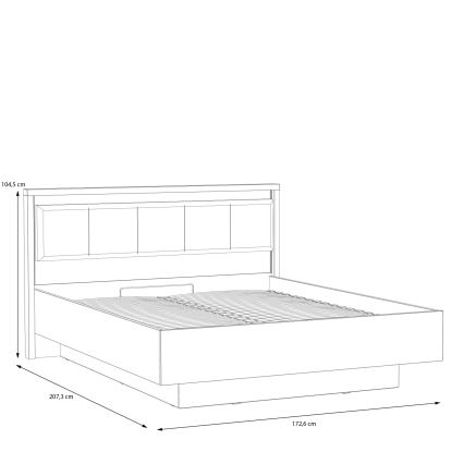 Zakonska postelja z shranjevalnim prostorom OREN 160x200 cm rjava/črna