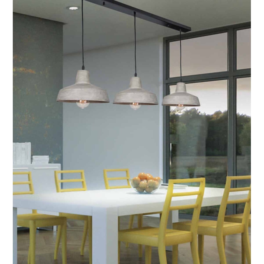 Zambelis 1653 - Lestenec na vrvici 3xE27/40W/230V beton