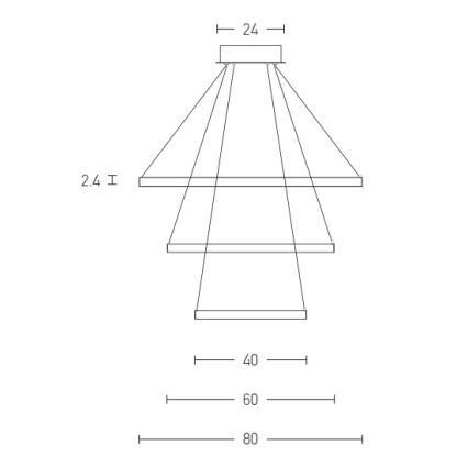 Zambelis 180031-D - LED Zatemnitveni lestenec na vrvici LED/135W/230V baker