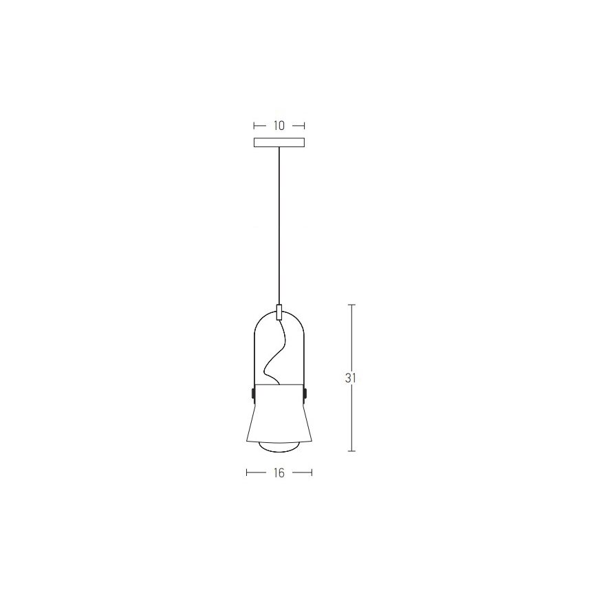 Zambelis 18192 - Lestenec na vrvici 1xE27/40W/230V črn
