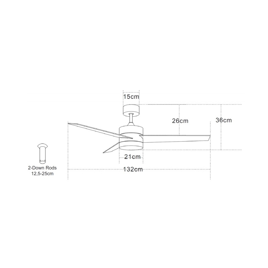 Zambelis 19134 - LED Stropni ventilator LED/15W/230V 3000/4000/6000K mat krom + Daljinski upravljalnik