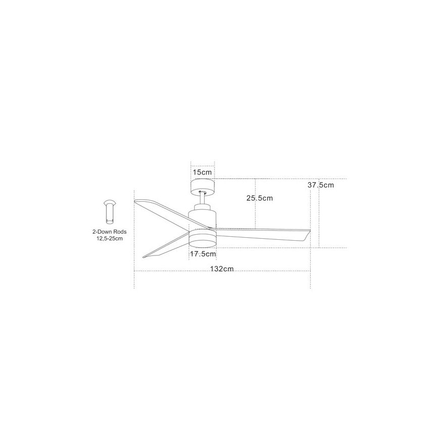 Zambelis 19135 - LED Stropni ventilator LED/15W/230V 3000/4000/6000 + Daljinski upravljalnik