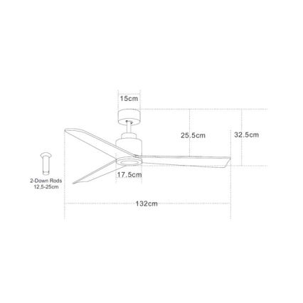 Zambelis 19136 - Stropni ventilator + Daljinski upravljalnik