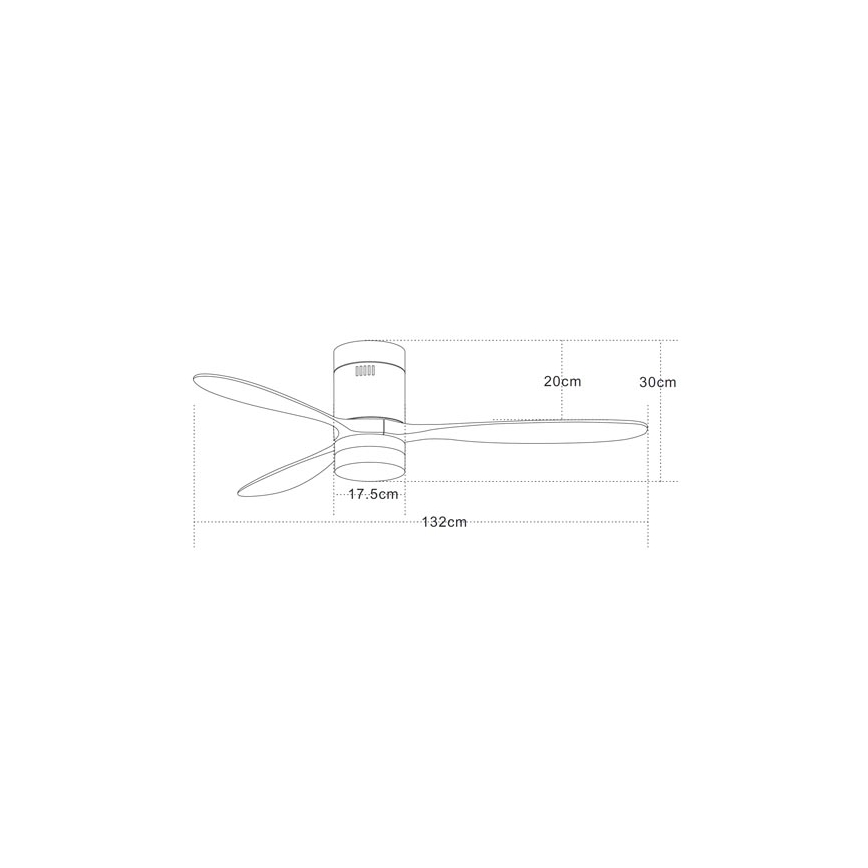 Zambelis 19144 - LED Stropni ventilator LED/15W/230V 3000/4000/6000 češnja + Daljinski upravljalnik