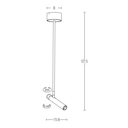 Zambelis 1920 - LED Lestenec na drogu LED/4,2W/230V bel