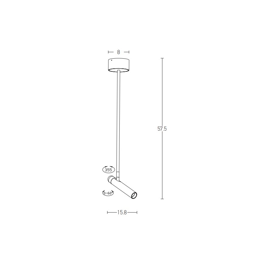 Zambelis 1920 - LED Lestenec na drogu LED/4,2W/230V bel