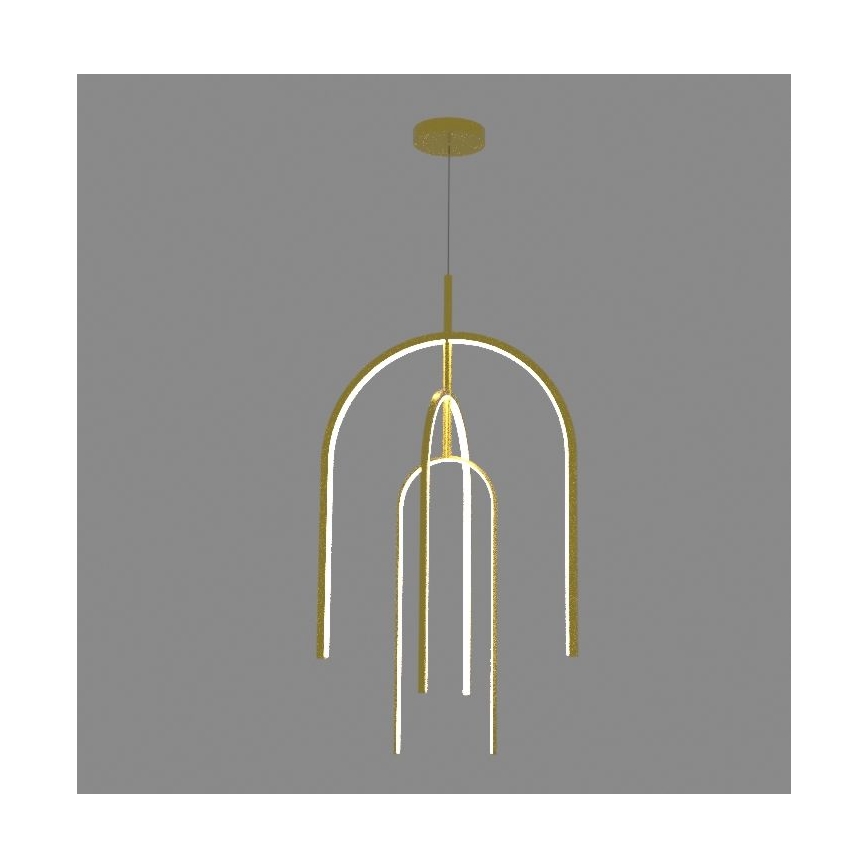 Zambelis 1931 - LED Zatemnitveni lestenec na vrvici LED/80W/230V zlat