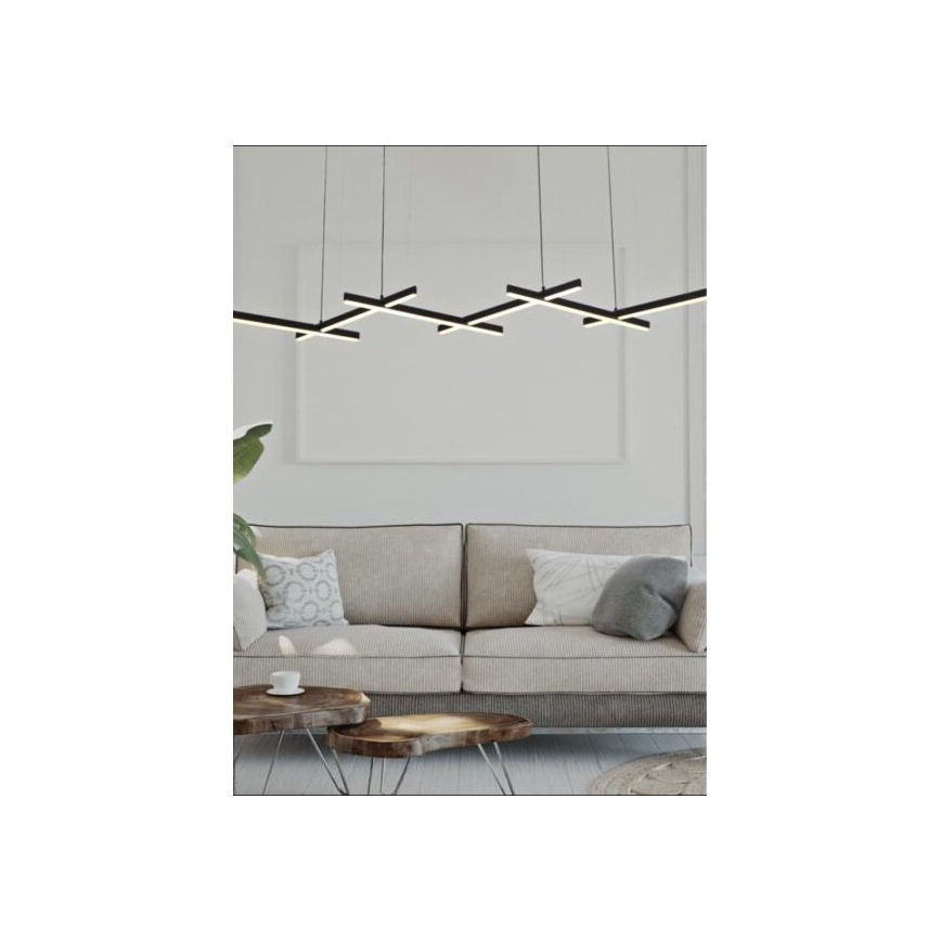 Zambelis 1948 - LED Zatemnitveni lestenec na vrvici LED/85W/230V črn