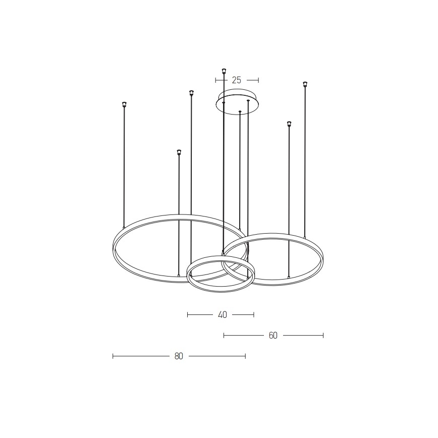 Zambelis 1956 - LED Lestenec na vrvici LED/136W/230V zlat