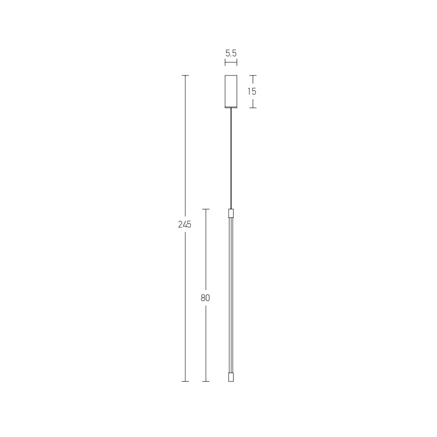 Zambelis 20121 - LED Lestenec na vrvici LED/12W/230V črn