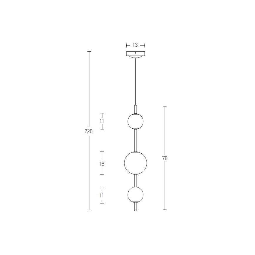 Zambelis 20132 - LED Lestenec na vrvici LED/12W/230V