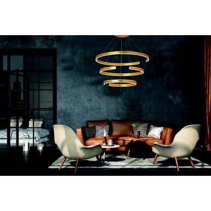 Zambelis 2014 - LED Zatemnitveni lestenec na vrvici LED/120W/230V zlat