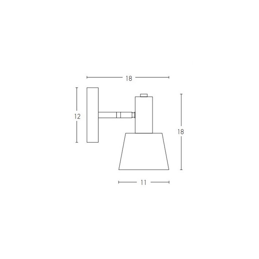 Zambelis 20218 - Stenski reflektor 1xE14/25W/230V bela