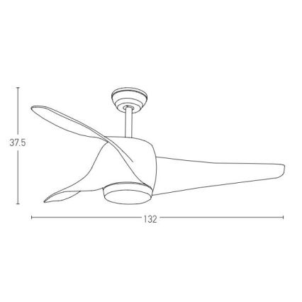 Zambelis 20256 - LED Stropni ventilator LED/15W/230V 3000/4000/6000 češnja + Daljinski upravljalnik