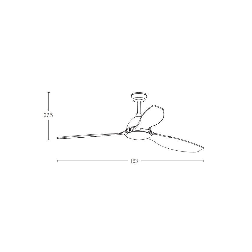 Zambelis 20258 - Stropni ventilator + daljinski upravljalnik
