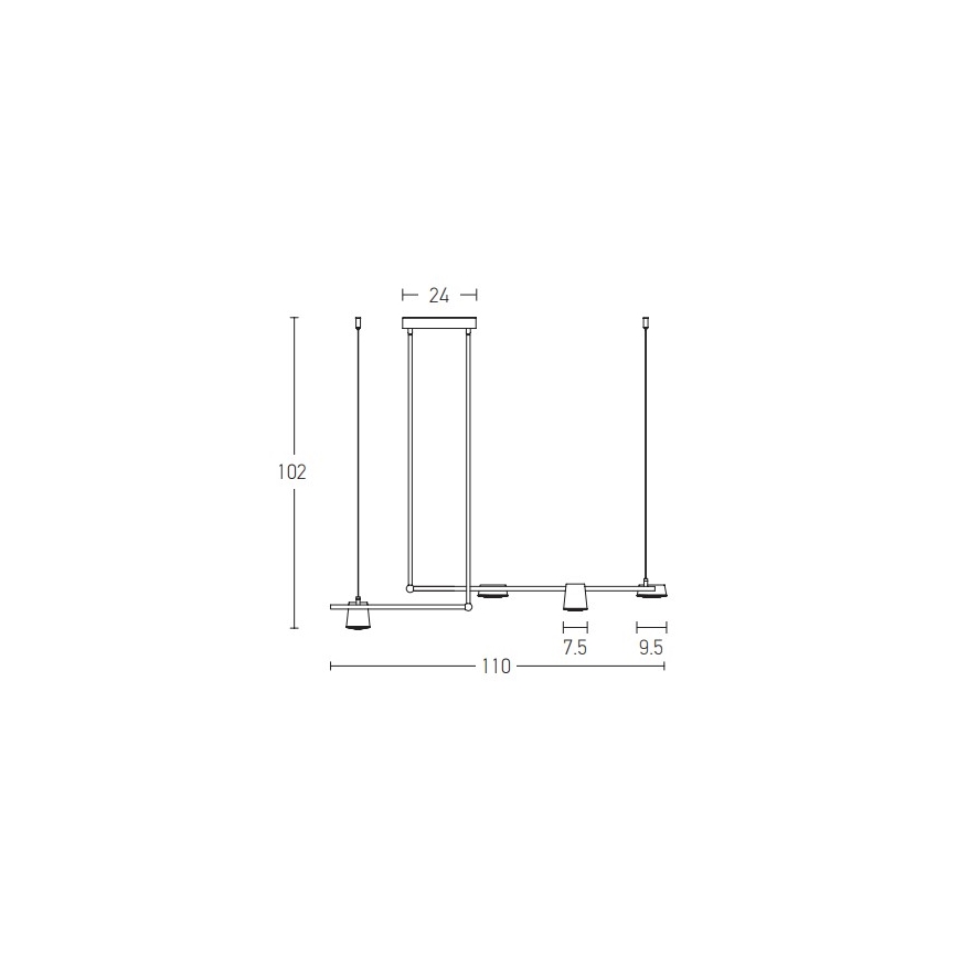 Zambelis 2035 - LED Lestenec na drogu LED/28W/230V