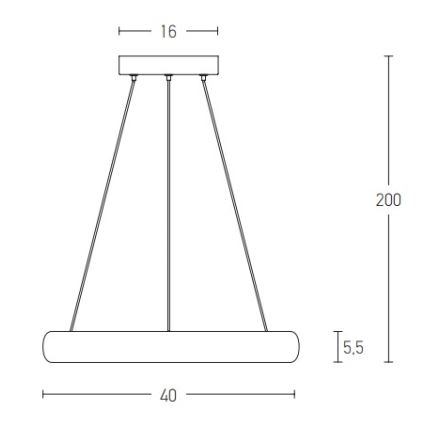 Zambelis 2047 - LED Zatemnitveni lestenec na vrvici LED/30W/230V pr. 40 cm rjav