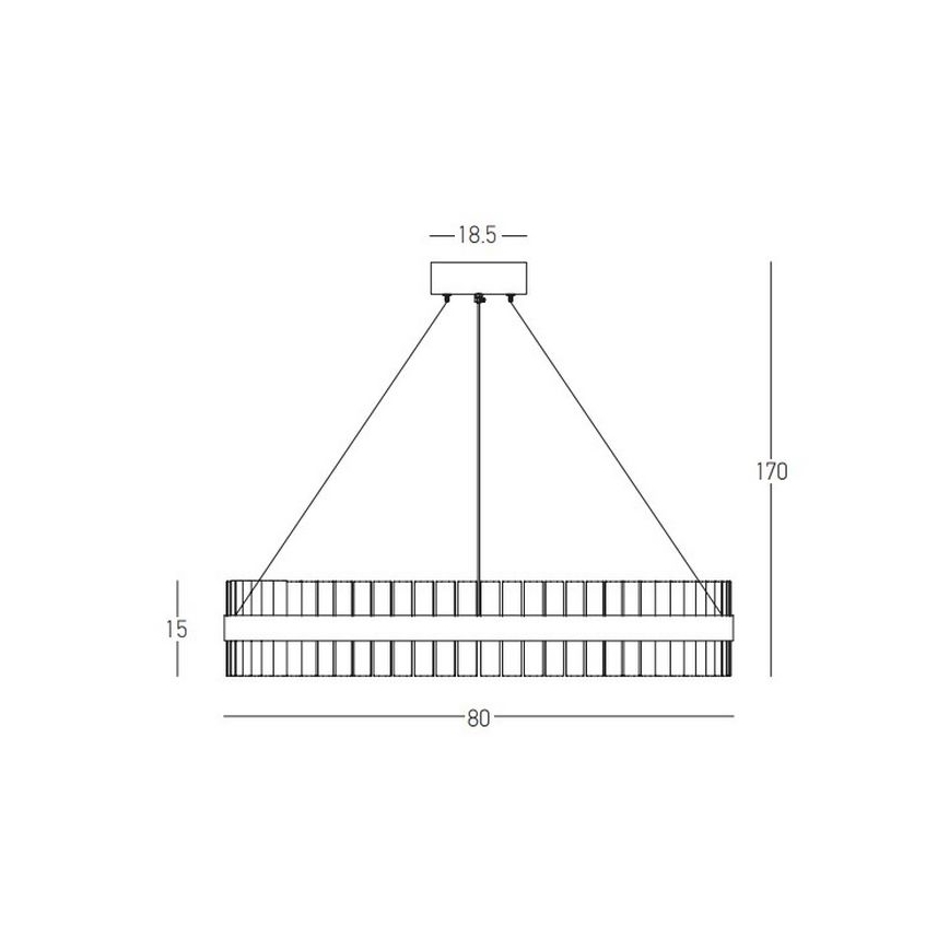 Zambelis 22040 - LED Zatemnitveni lestenec na vrvici LED/68W/230V zlata