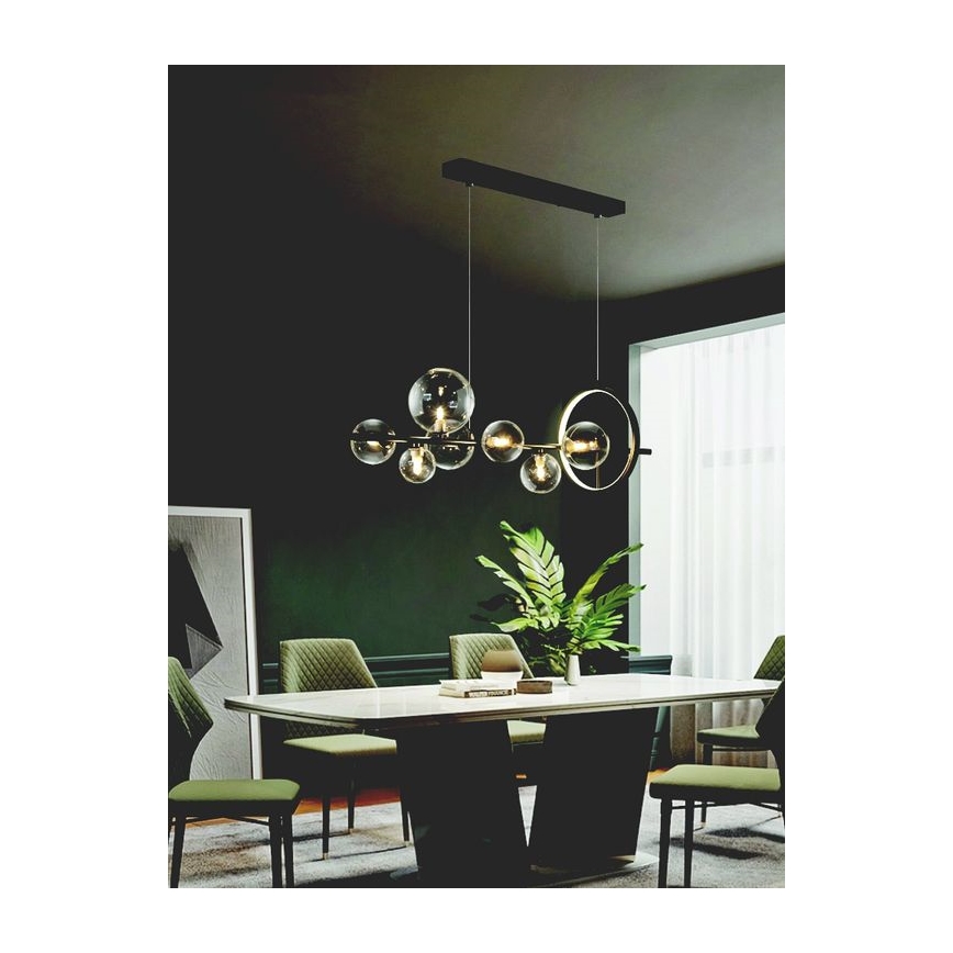 Zambelis 22063 - LED Zatemnitveni lestenec na vrvici LED/14W + 7xG9/7W/230V