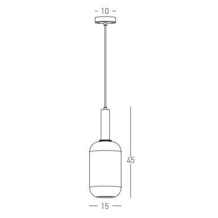 Zambelis 22070 - Lestenec na vrvici 1xE27/40W/230V pr. 15 cm zlata